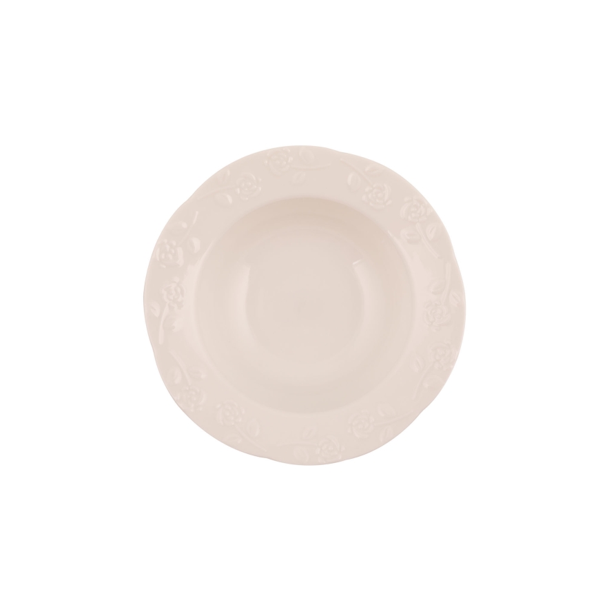 24-delni jedilni servis, kremna/porcelan