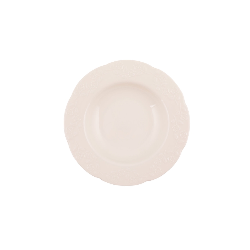 24-delni jedilni servis, kremna/porcelan