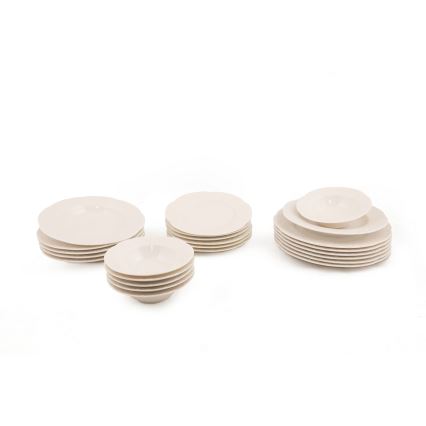 24-delni jedilni servis, kremna/porcelan