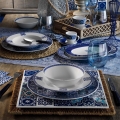 24-delni jedilni servis, moder/porcelan