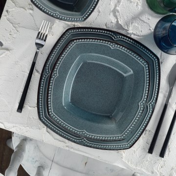 24-delni jedilni servis moder/porcelan