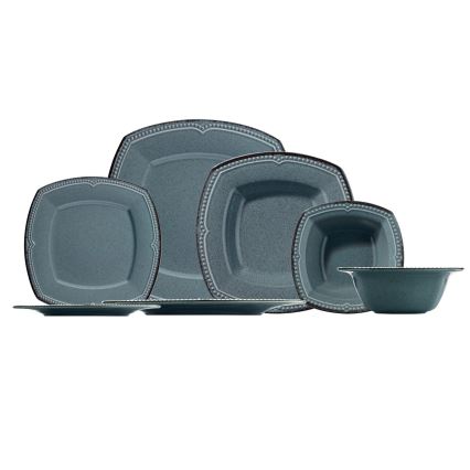 24-delni jedilni servis moder/porcelan