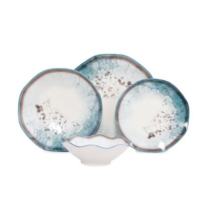 24-delni jedilni servis modra/porcelan