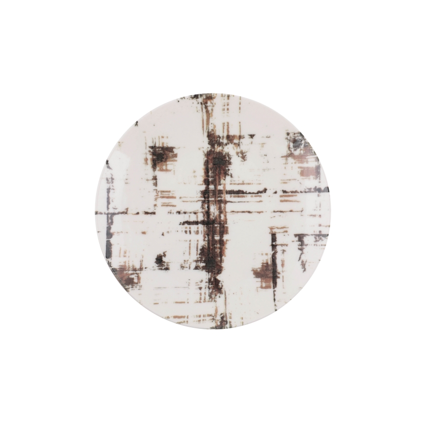 24-delni jedilni servis rjav/bel porcelan