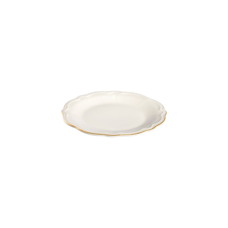 24-delni jedilni servis v beli/zlati barvi, porcelan