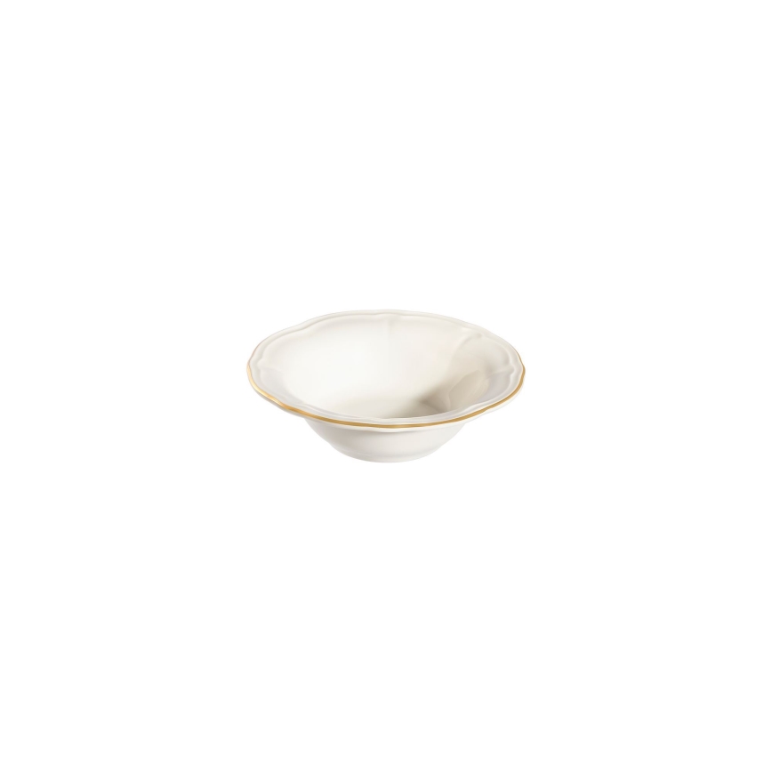 24-delni jedilni servis v beli/zlati barvi, porcelan