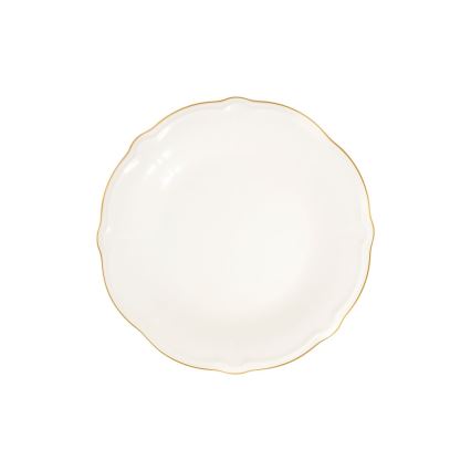24-delni jedilni servis v beli/zlati barvi, porcelan