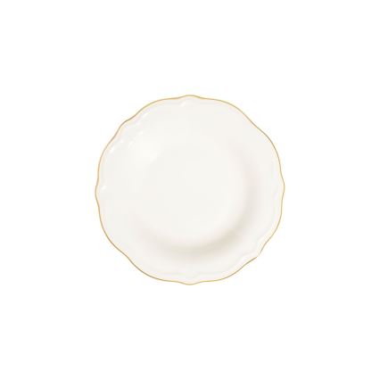 24-delni jedilni servis v beli/zlati barvi, porcelan