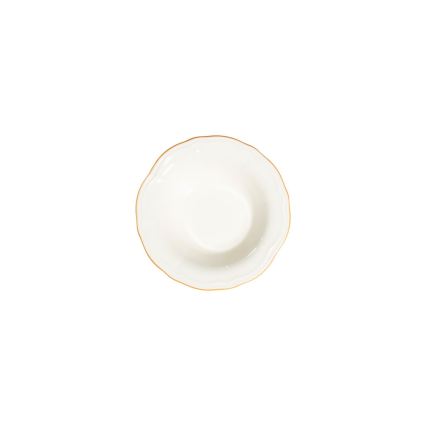 24-delni jedilni servis v beli/zlati barvi, porcelan