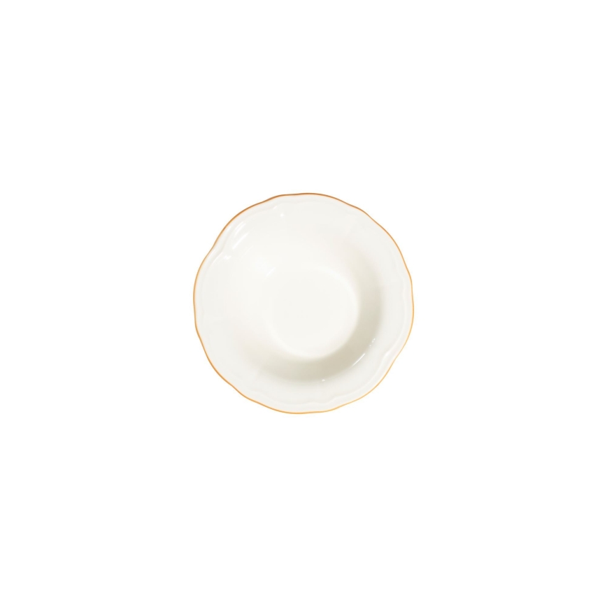 24-delni jedilni servis v beli/zlati barvi, porcelan