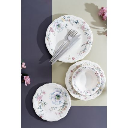 24-delni jedilni servis, večbarven, iz porcelana