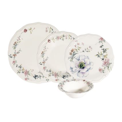 24-delni jedilni servis, večbarven, iz porcelana