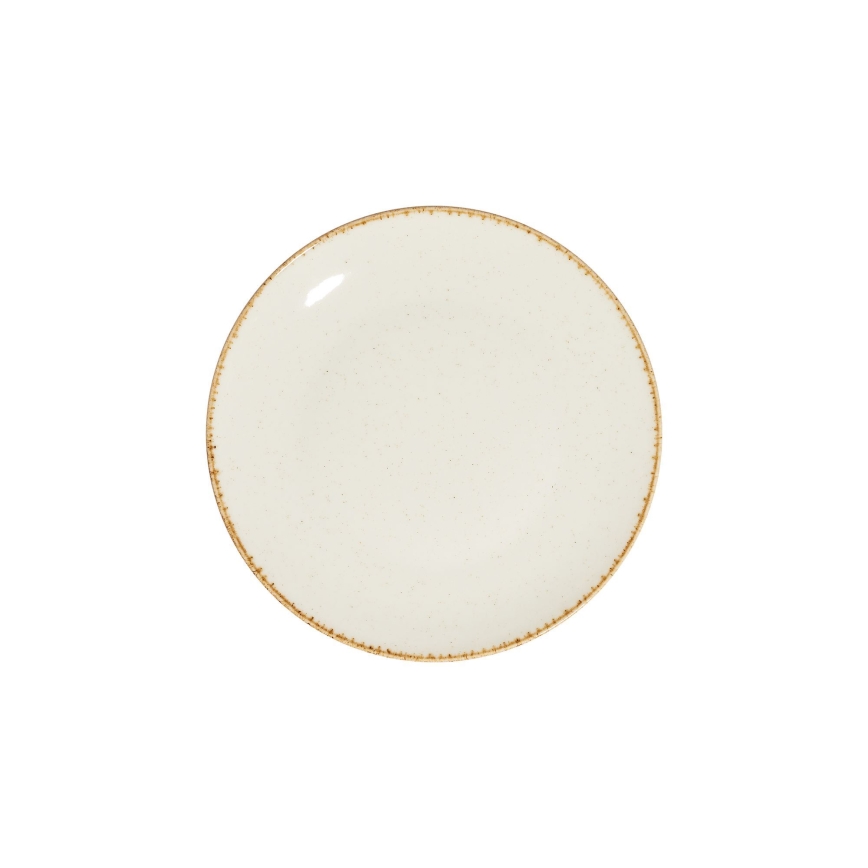24-delni jedilni set, bel/bež, iz porcelana