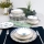 24-delni jedilni set bel/moder/porcelan