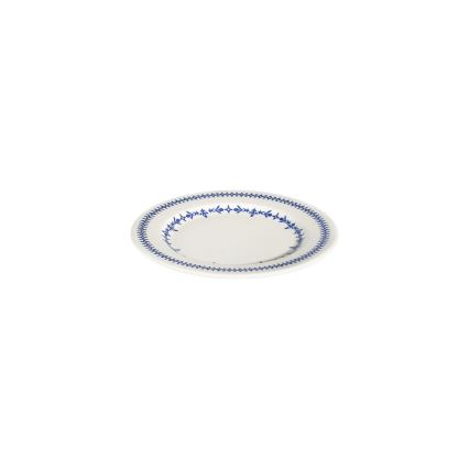 24-delni jedilni set, bel/moder, porcelan