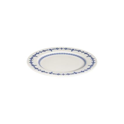 24-delni jedilni set, bel/moder, porcelan