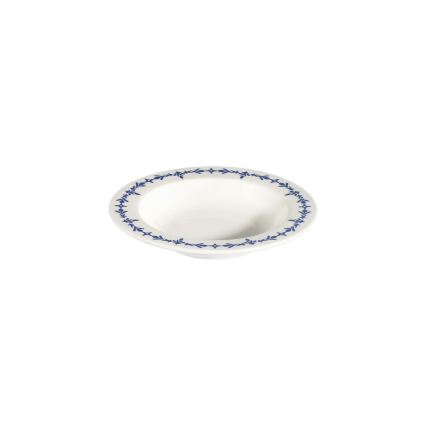 24-delni jedilni set, bel/moder, porcelan