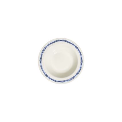 24-delni jedilni set, bel/moder, porcelan