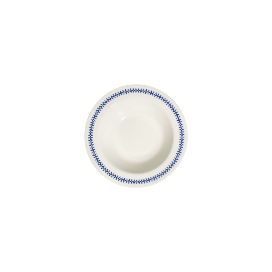 24-delni jedilni set, bel/moder, porcelan