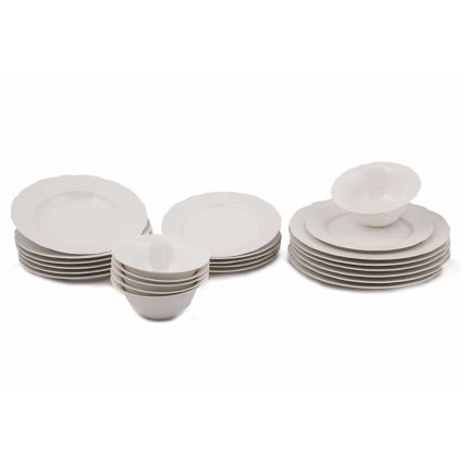 24-delni jedilni set bel/porcelan