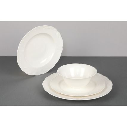 24-delni jedilni set bel/porcelan
