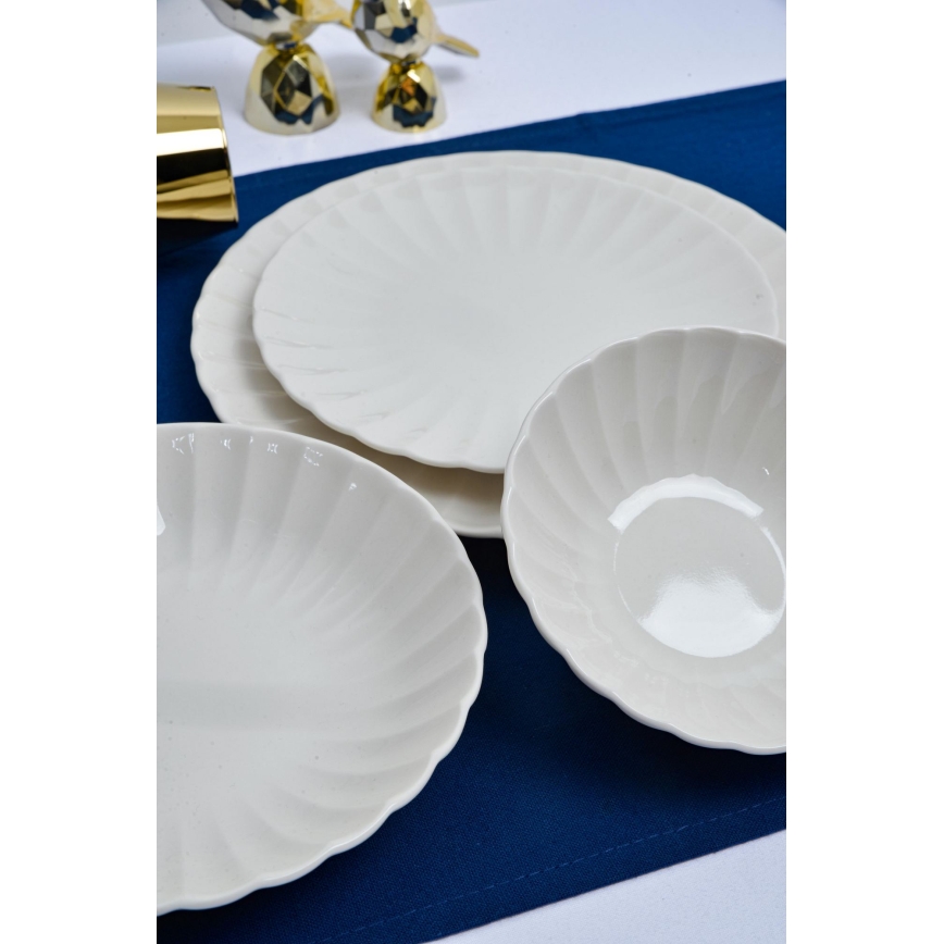 24-delni jedilni set bel/porcelan