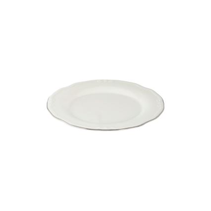 24-delni jedilni set, bel/srebrn, iz porcelana