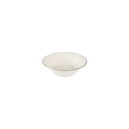 24-delni jedilni set, bel/srebrn, iz porcelana