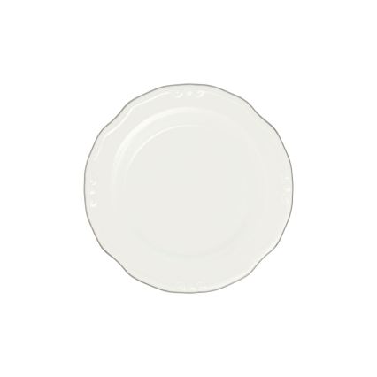24-delni jedilni set, bel/srebrn, iz porcelana