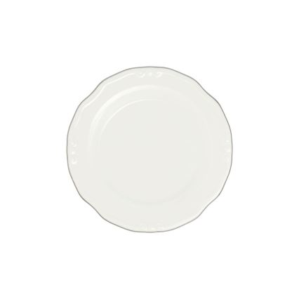 24-delni jedilni set, bel/srebrn, iz porcelana