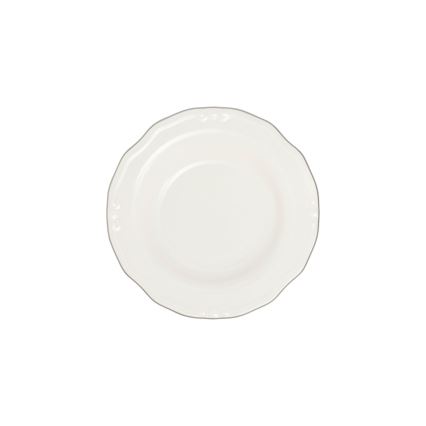24-delni jedilni set, bel/srebrn, iz porcelana
