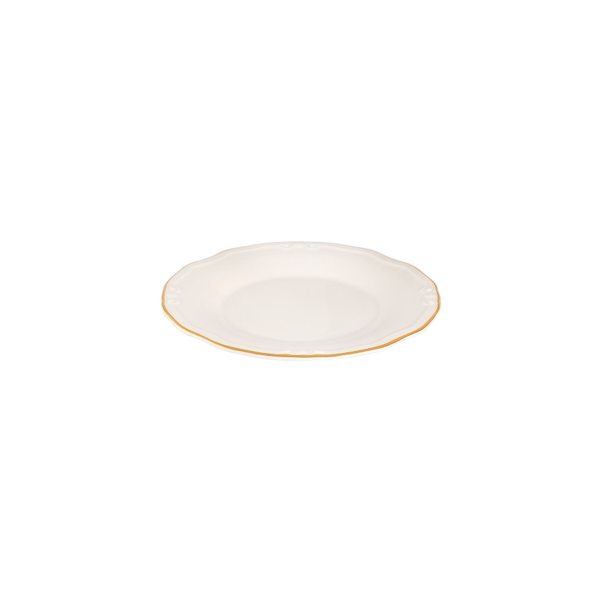 24-delni jedilni set bel/zlat/porcelan
