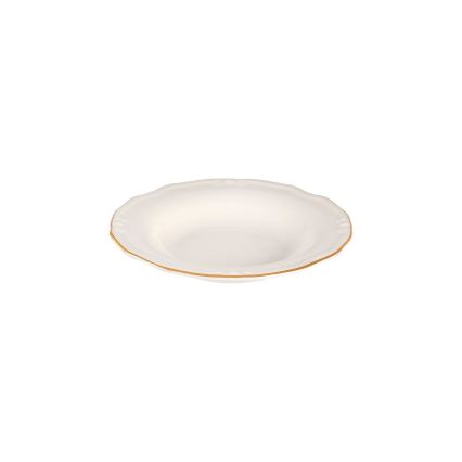 24-delni jedilni set bel/zlat/porcelan