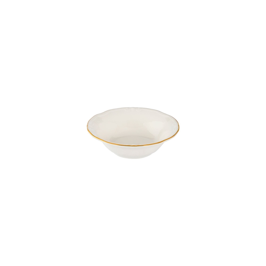 24-delni jedilni set bel/zlat/porcelan