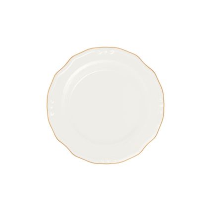 24-delni jedilni set bel/zlat/porcelan