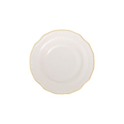 24-delni jedilni set bel/zlat/porcelan