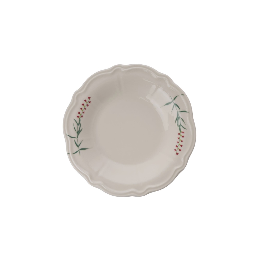 24-delni jedilni set, bela/zelena, porcelan