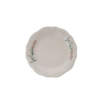 24-delni jedilni set, bela/zelena, porcelan