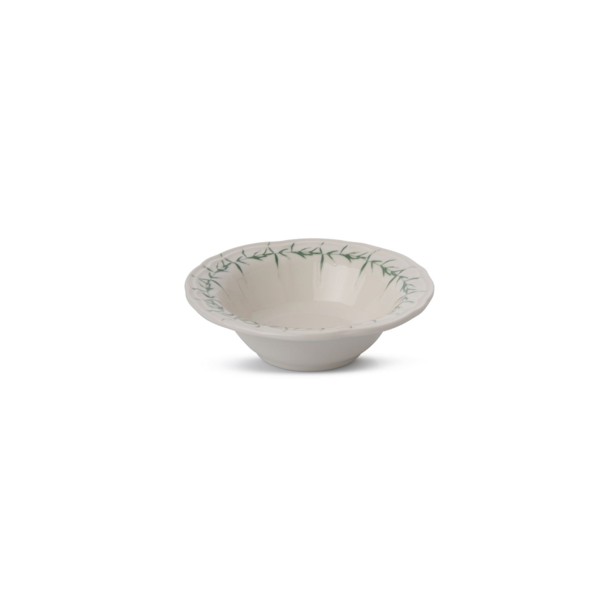 24-delni jedilni set, bela/zelena, porcelan