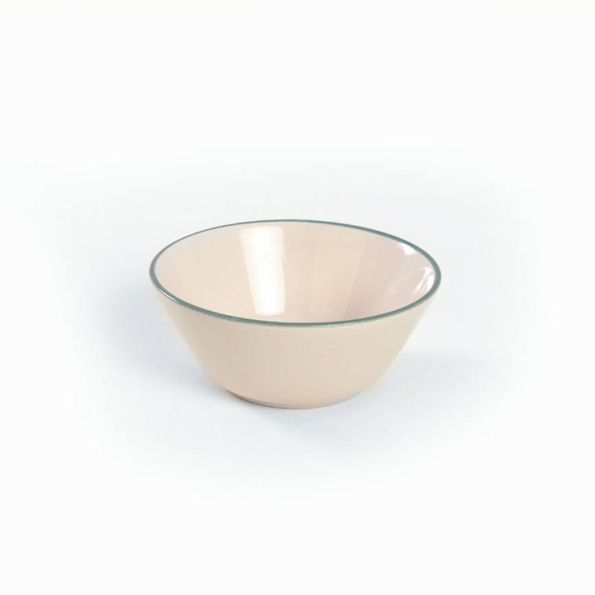 24-delni jedilni set bež/zelena/kamenina