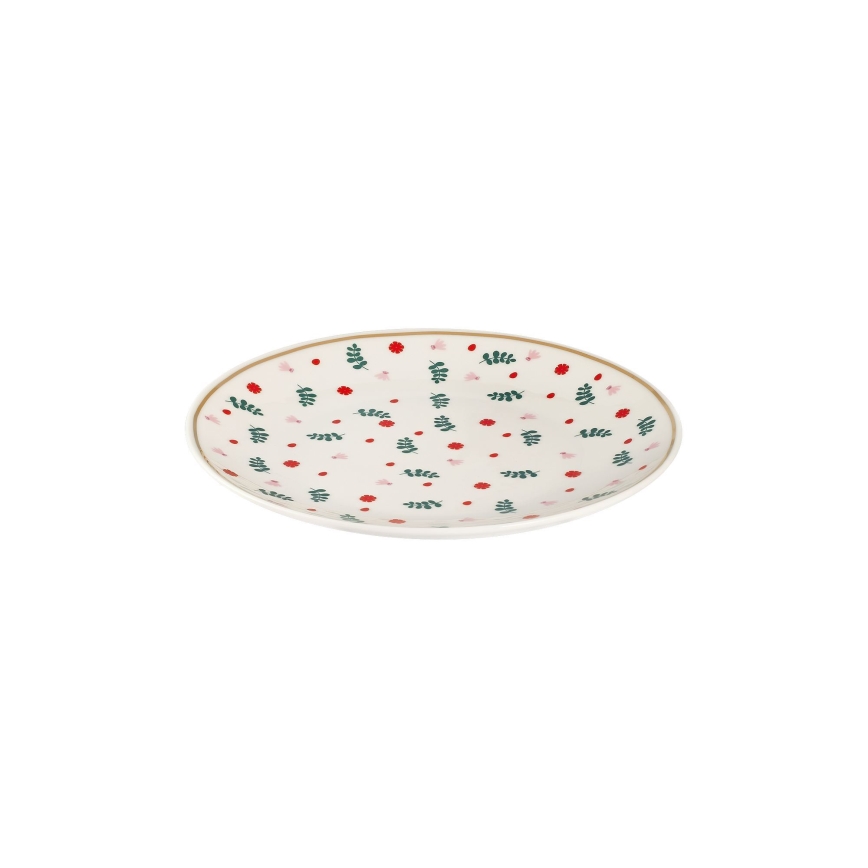 24-delni jedilni set iz porcelana, na voljo v beli, rdeči ali zeleni barvi