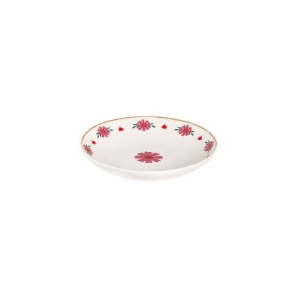 24-delni jedilni set iz porcelana, na voljo v beli, rdeči ali zeleni barvi