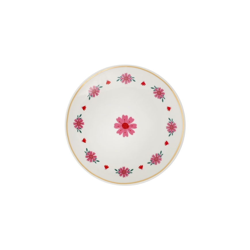 24-delni jedilni set iz porcelana, na voljo v beli, rdeči ali zeleni barvi