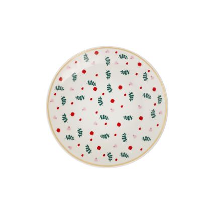 24-delni jedilni set iz porcelana, na voljo v beli, rdeči ali zeleni barvi