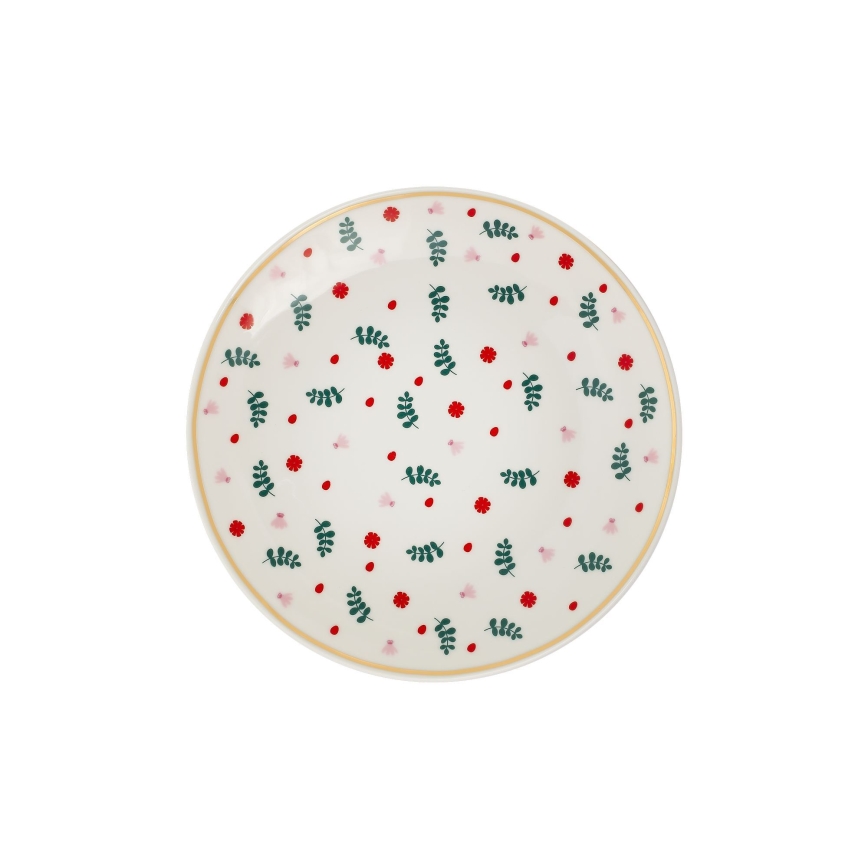24-delni jedilni set iz porcelana, na voljo v beli, rdeči ali zeleni barvi