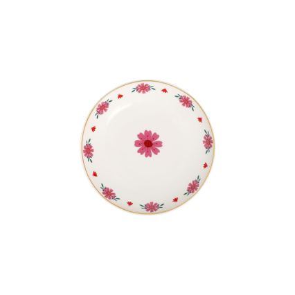 24-delni jedilni set iz porcelana, na voljo v beli, rdeči ali zeleni barvi