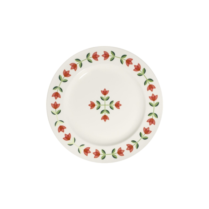 24-delni jedilni set iz porcelana — na voljo v beli, rdeči ali zeleni barvi