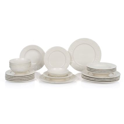 24-delni jedilni set kremna/keramika