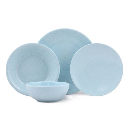 24-delni jedilni set, moder, iz porcelana