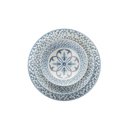 24-delni jedilni set, moder/porcelan